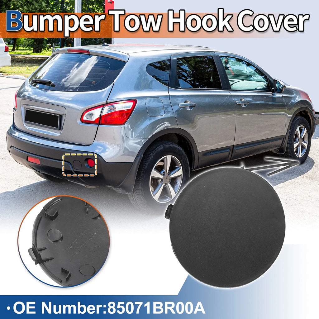 Rear Car Bumper Tow Hook Cover for Nissan Qashqai J10 (2007–2013) No.85071BR00A Unpainted