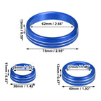6pcs Blue Aluminum Alloy AC Control Knob Cover for Ford Bronco (2021–2022)