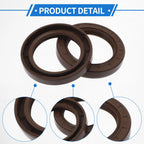 Set of 2 Oil Seal Rotary Shaft Seal FKM Rubber 45x65x10mm