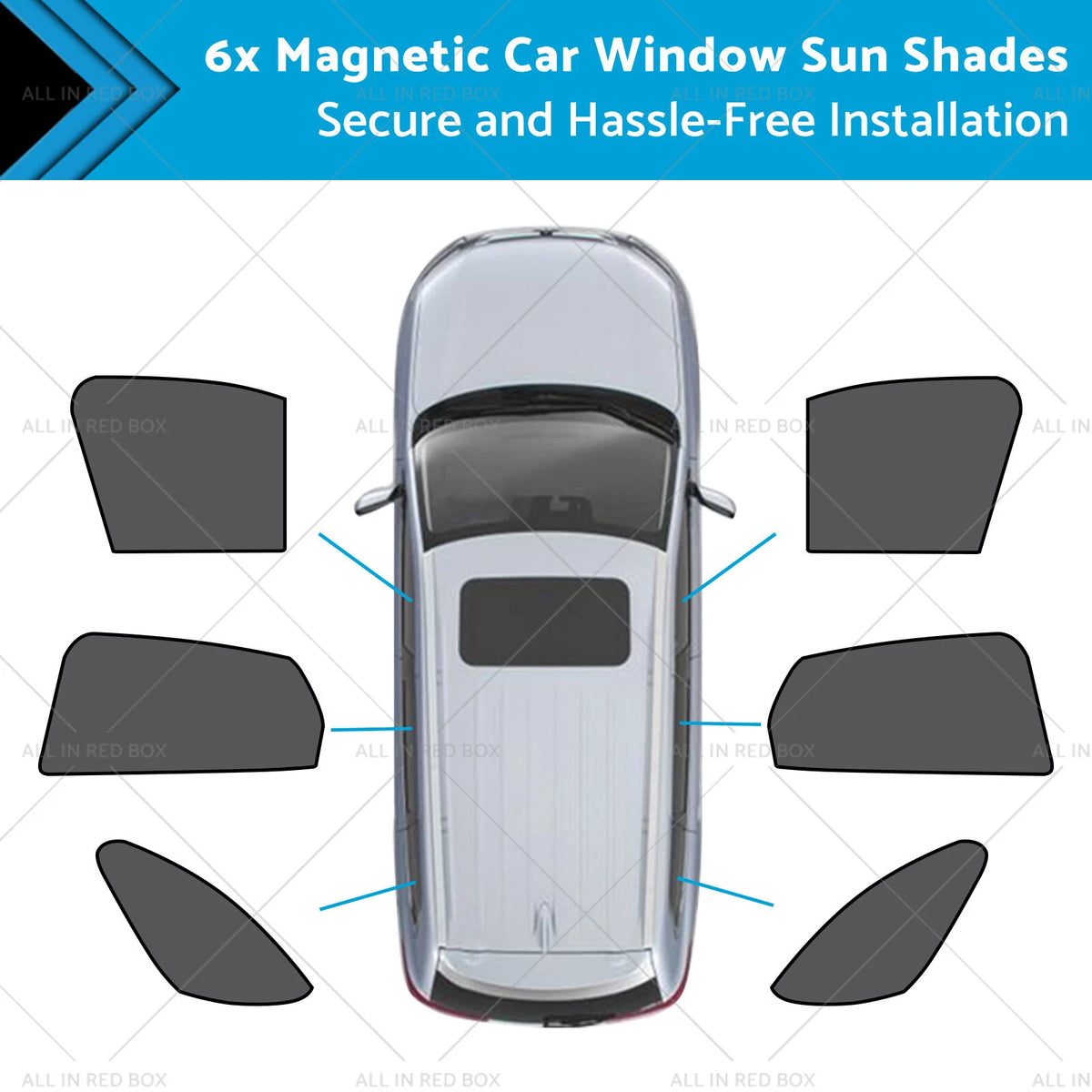 6X Magnetic Car Window Sun Shades for Mazda CX-3 (2015–Current)
