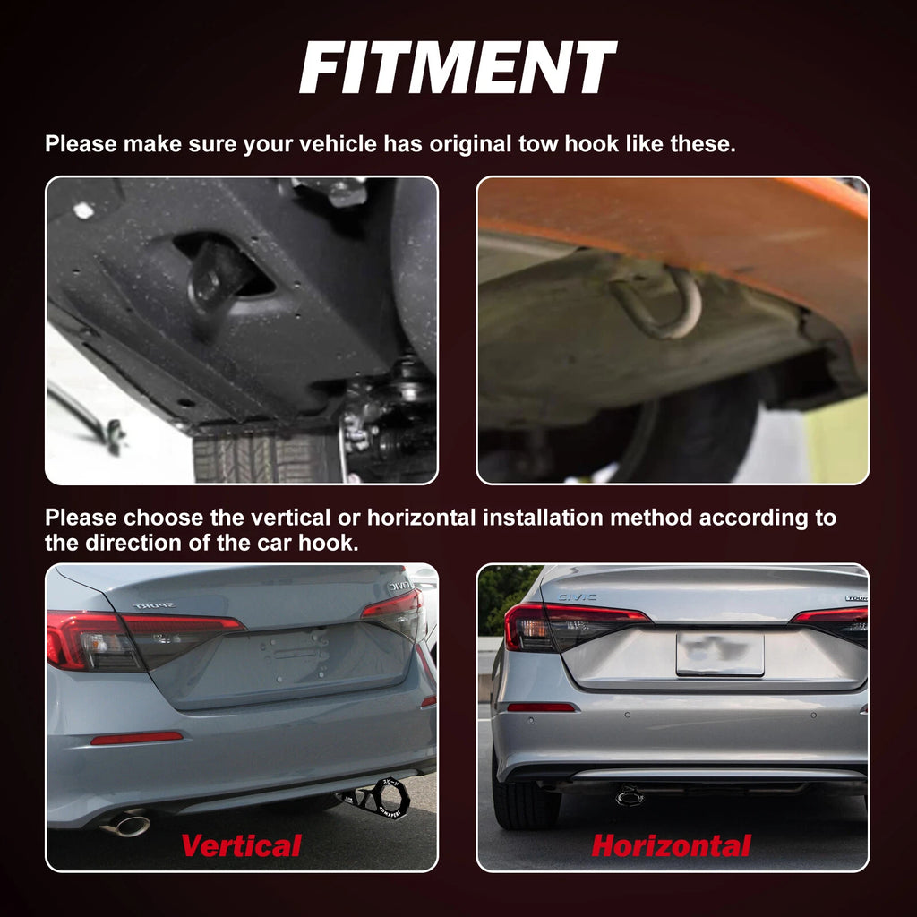 Tow Strap Front Rear for Chinese Slogan Front Rear Towing Trailer Hook Ring (-)