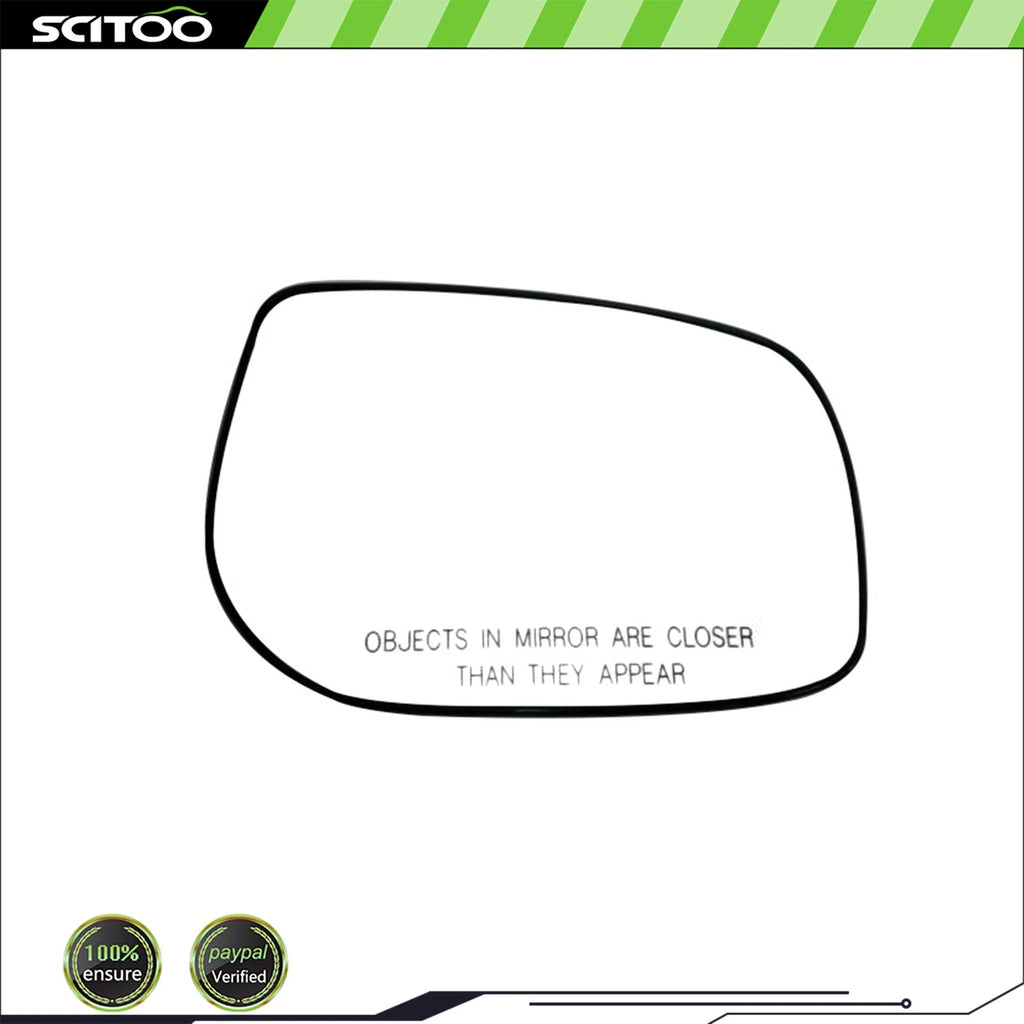 Passenger Side View Mirror Glass with Plate for Toyota Yaris Sedan (2007–2012)