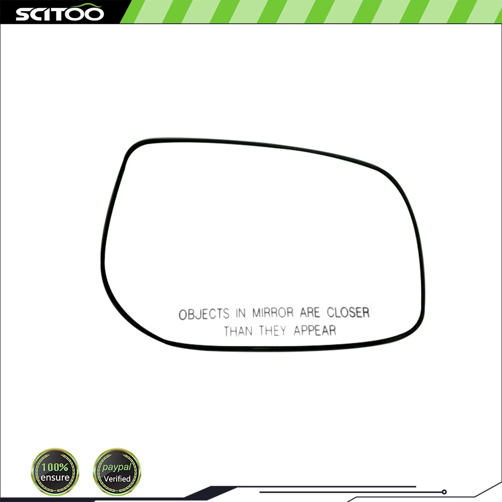 Passenger Side View Mirror Glass with Plate for Toyota Yaris Sedan (2007–2012)
