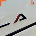 3D Acrylic Logo Emblem with Silver Red Trim for Toyota Corolla Cross (20-25)