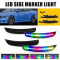 4X Dynamic RGB LED Side Marker Lights for Dodge Charger (2015–2023)