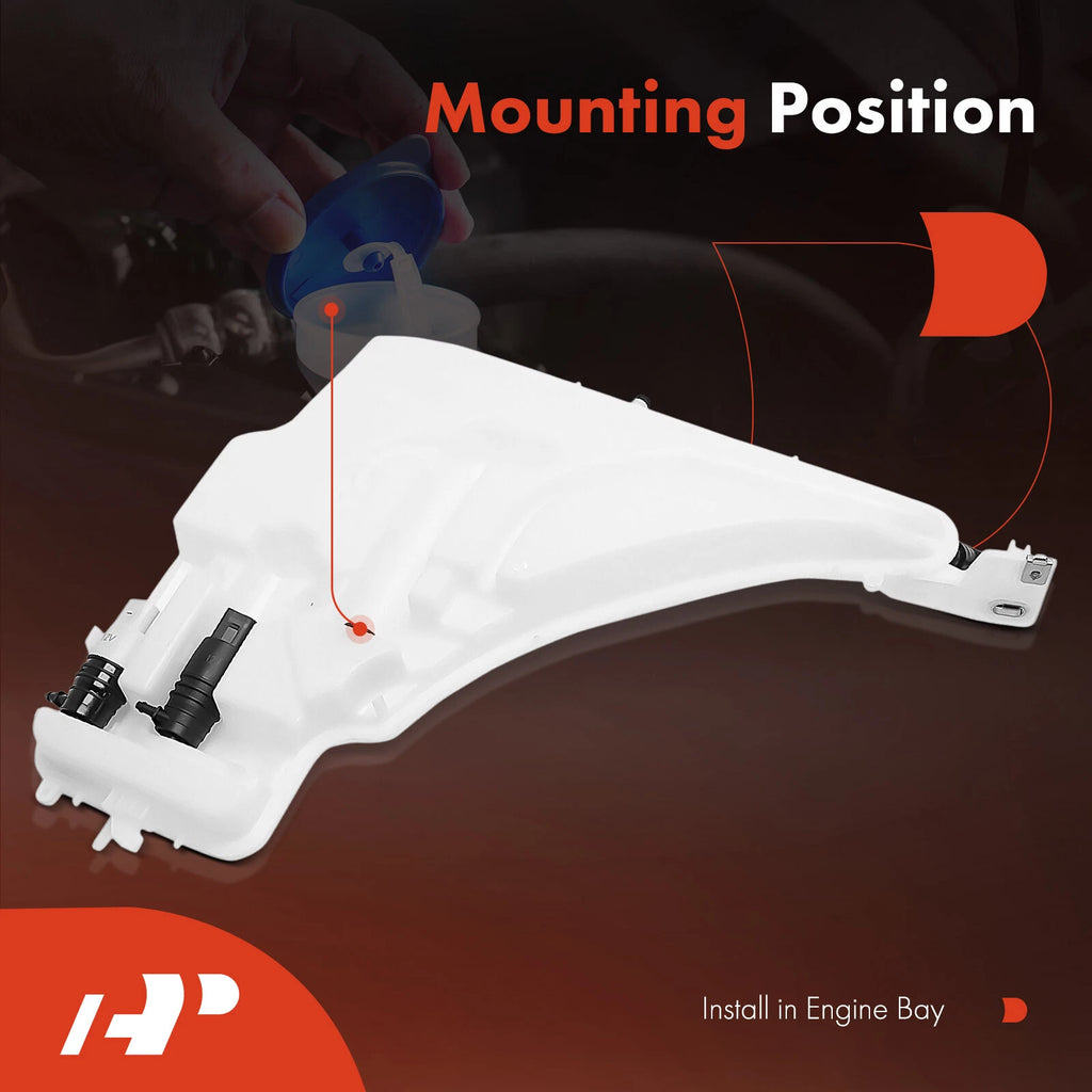 Windshield Washer Reservoir with Pump & Cap for BMW 330i xDrive (2017–2019)
