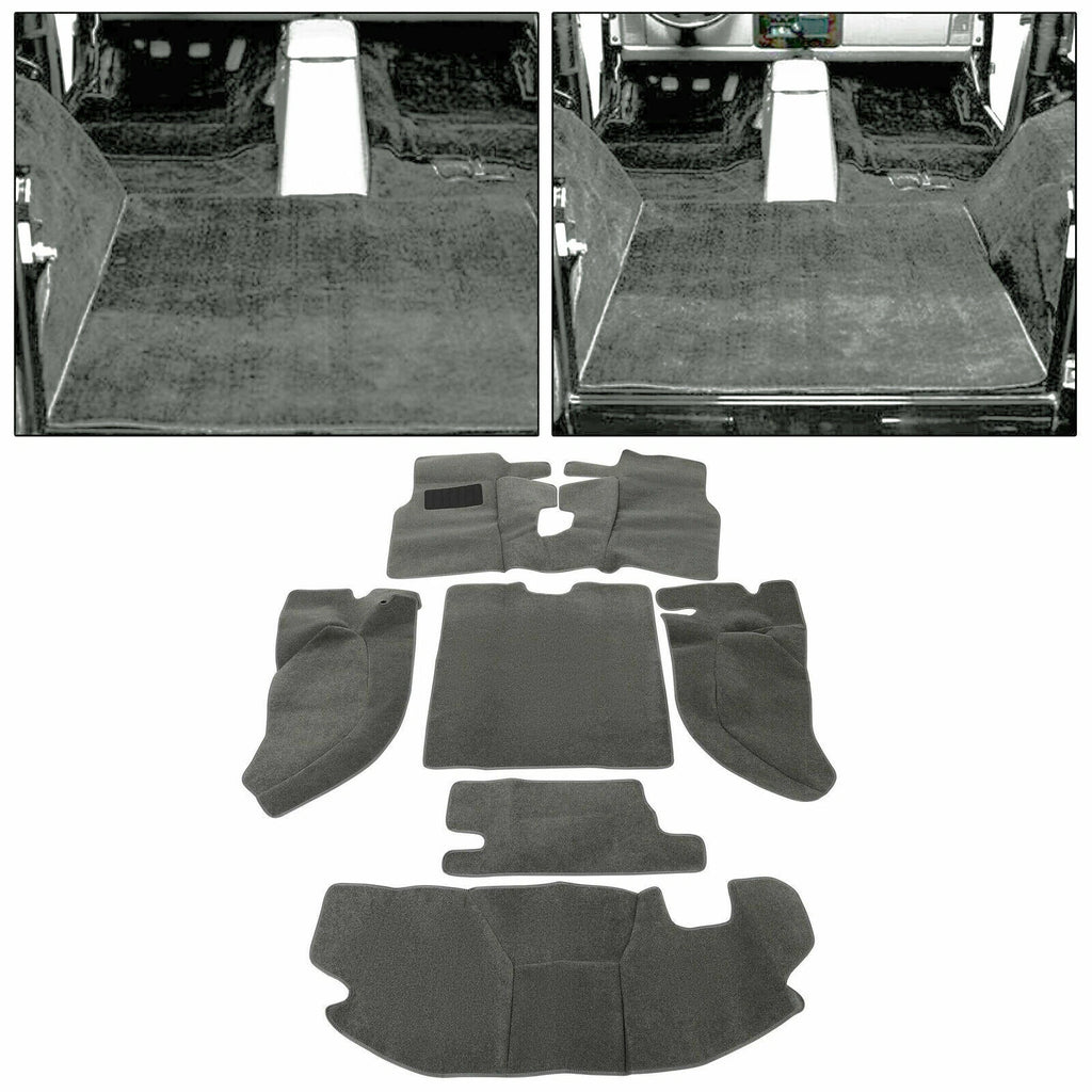 6pcs Interior Carpet Kit for Jeep Wrangler TJ (1997–2006) Gray
