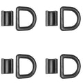 Set of 4 Forged Black 1/2" Bolt On D Ring Tie Down for Tractors RVs Campers