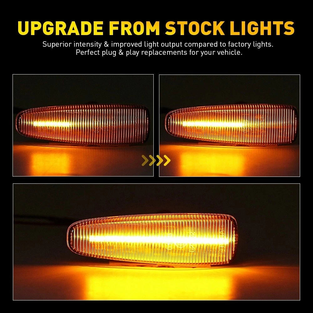 Smoked LED Fender Side Marker Lights for Mitsubishi