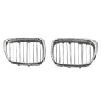 Replacement Black Chrome Plastic Driver Side Grille for BMW 5 Series (2001–2003)