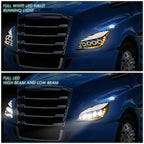 LED DRL Sequential Signal Projector Headlights for Cascadia (2018–2024)