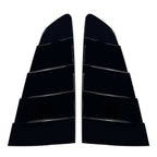 Glossy Black Rear Quarter Window Louvers for Ford Mustang (2015–2023)