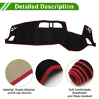 Dashboard Dash Cover Mat for Mitsubishi Outlander 3 PHEV (2016–2023) Black Red