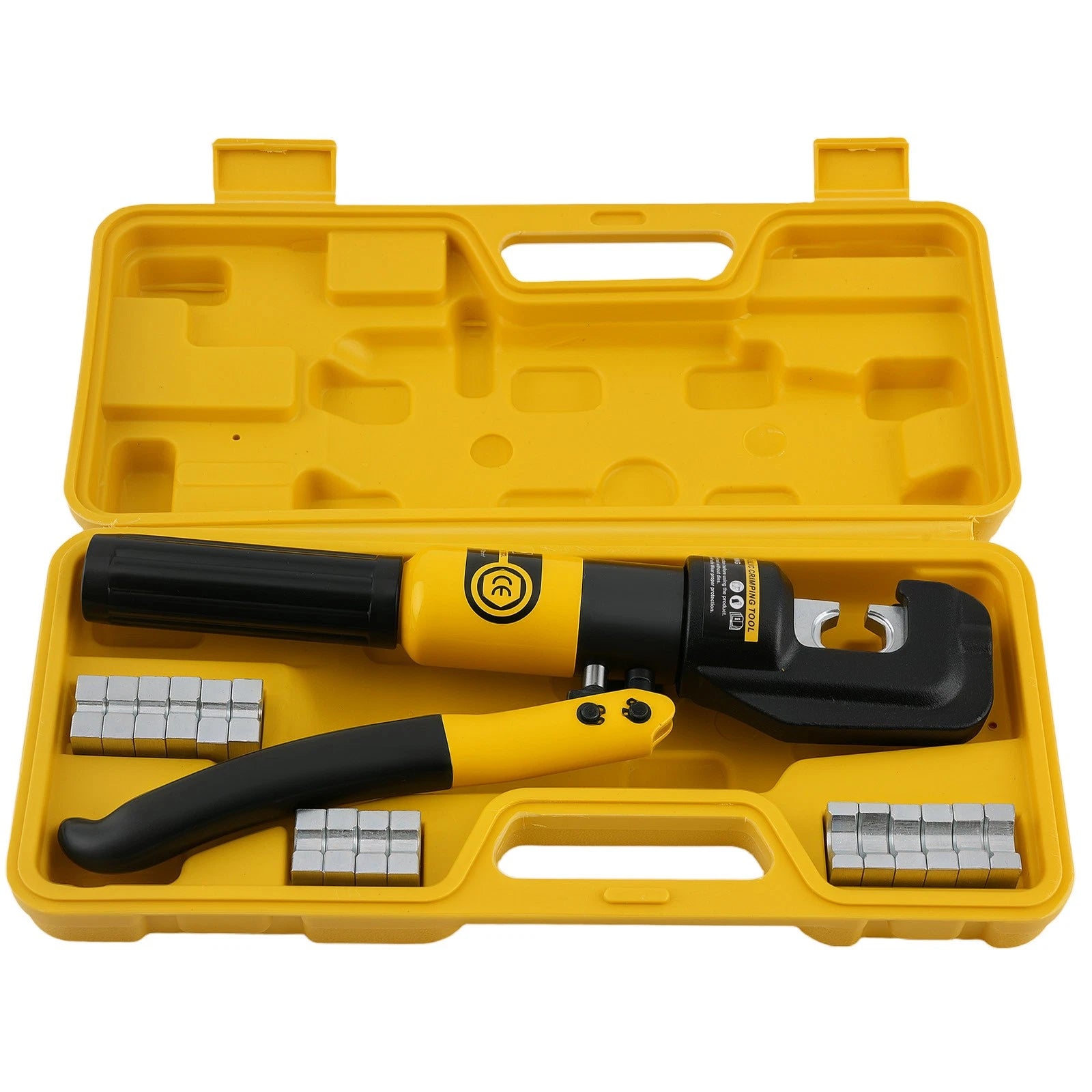 Hydraulic Cable Crimper Tool Kit with 9 Dies for Battery Welding Power Wire