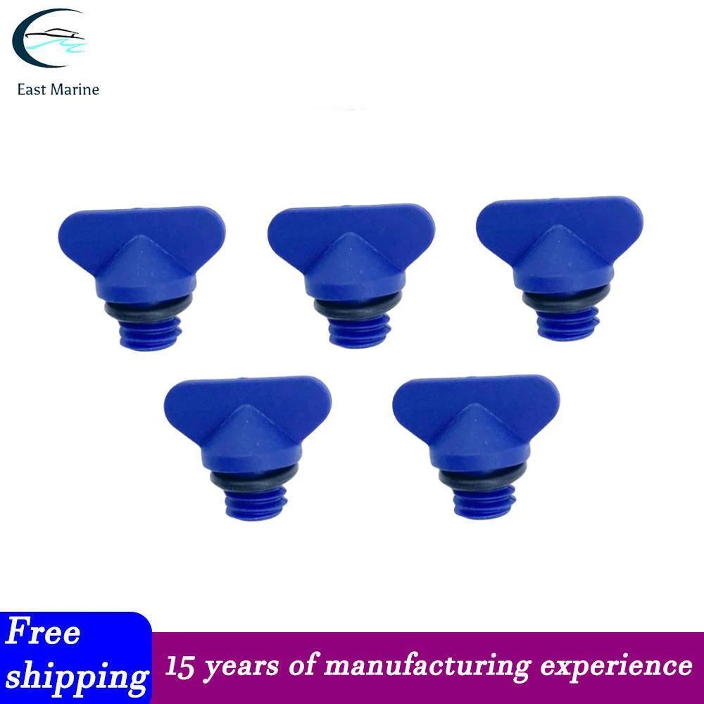 5 Pack Exhaust Manifold Water Drain Plug Screw Kit for Mercruiser (22-806608A02)