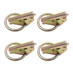 14 Pack E Track Tie Down Rail Kit for Trailers (Flexible, Powder Coated Black)