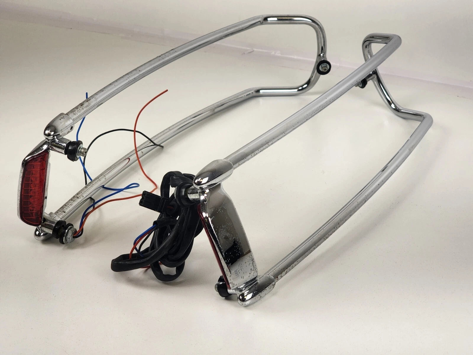 Set of 2 Air Wing Saddlebag Lid Top Rail Red LED Tail Lights for Harley (2014–2020)