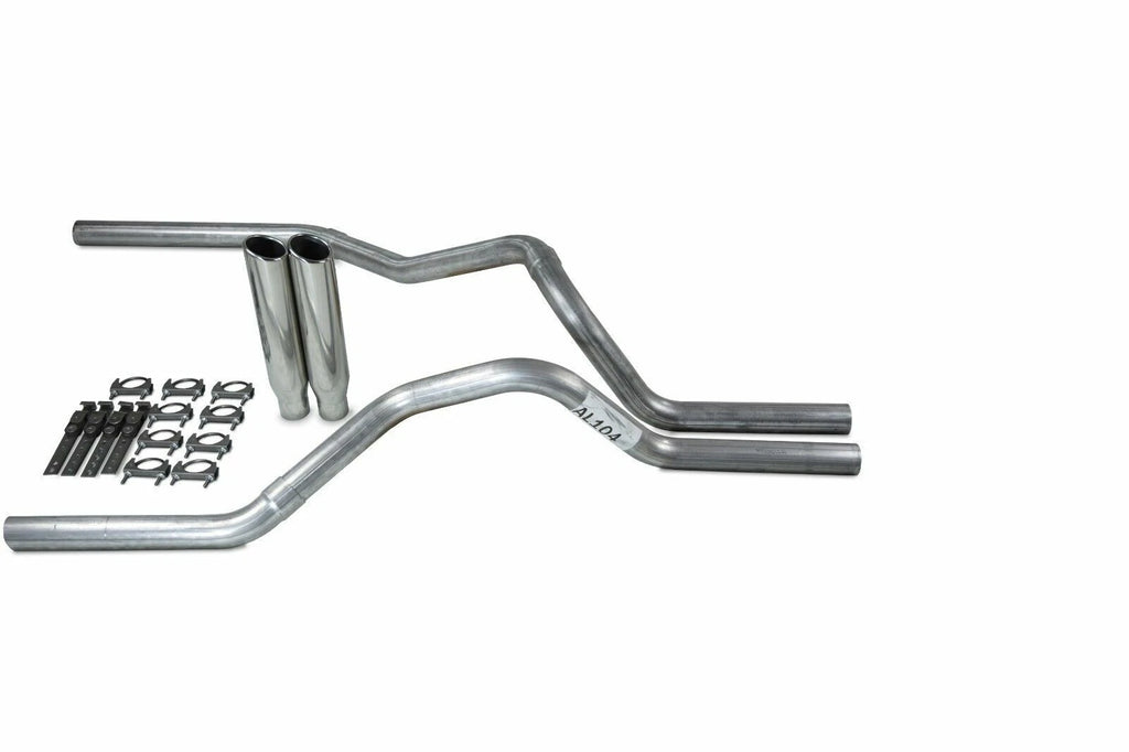 Dual Exhaust Tail Pipe Kit w/ Tips for Chevrolet GMC Truck 5.7L (1996–1999)