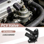 PCV Valve for Subaru Forester (2011–2018) 11821AA660 Plastic Metal Black