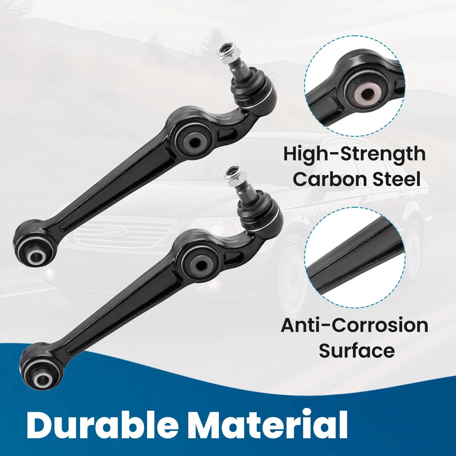 4X Front Lower Control Arm Ball Joint for Ford Fusion Lincoln MKZ Mercury Milan (2006–2012)