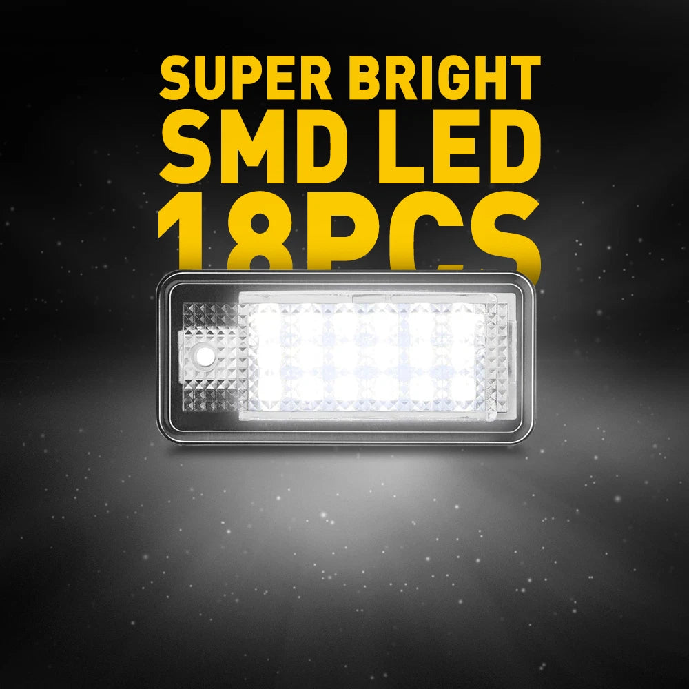 AUXITO LED License Plate Light for Audi A4 A3 A8 RS4 RS6 Q7 (2000â2023)