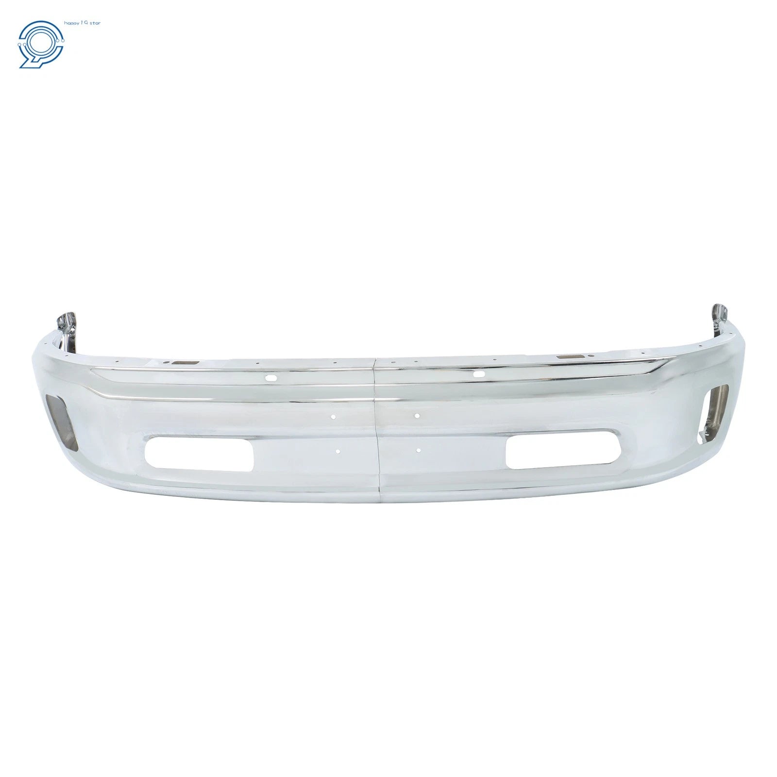 Front Bumper Face Bar for RAM 1500 (2013-2018) Split Design with Fog Light Cutout Chrome