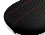 Carbon Fiber Console Lid Cover for Ford Expedition (1997–2002) Black Red Stitch