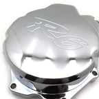 Motorcycle Engine Stator Cover for Yamaha YZF-R6 (2006–2021) Chrome "R6" Logo