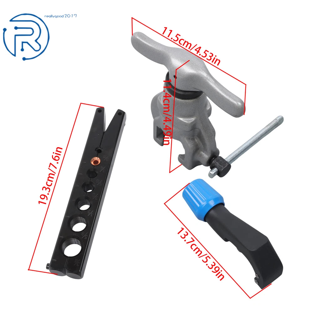 Set of 7 Eccentric Flaring Tools & Tube Cutter Kit for Automotive