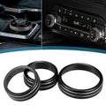 3pcs AC Mode Switch Knob Ring Cover for Nissan Rogue (2021–2022) Black