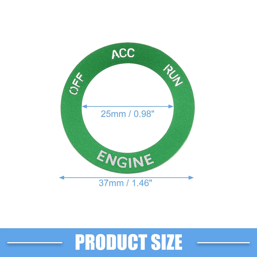 Engine Start Button Sticker for Dodge Charger Challenger (2015–2023) Aluminum Alloy Green