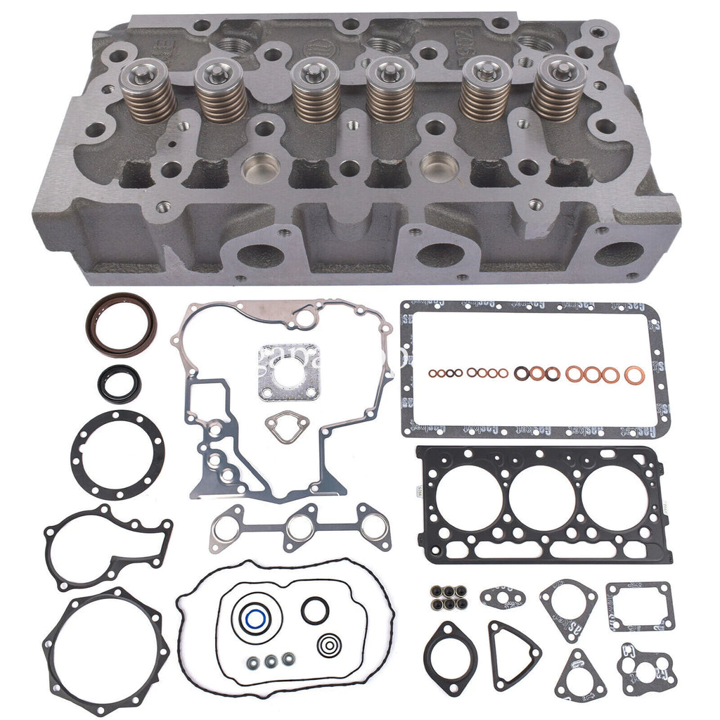 Complete Cylinder Head w/Valves Gasket Kit for Kubota RTV 900 (2004–2018)