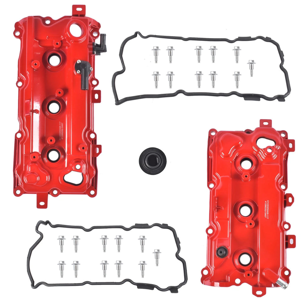 2X Red Valve Covers for Infiniti QX60 Nissan Altima (2007–2014) 3.5L