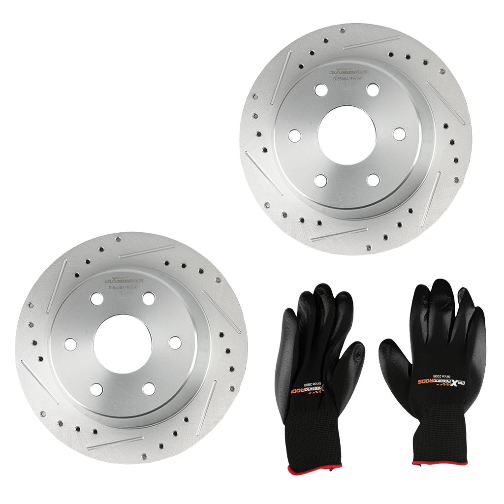 Rear Left/Right Brake Rotors Kit for Chevrolet Avalanche 1500 (2002–2006)