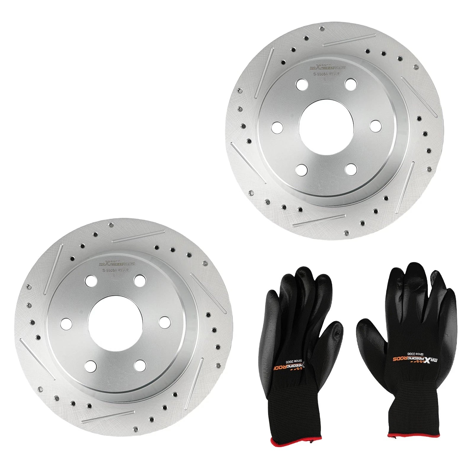Rear Left/Right Brake Rotors Kit for Chevrolet Avalanche 1500 (2002–2006)