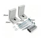 Toilet Base Mounting Kit L Shape Screws 34mm 43mm 65mm for Single Unit