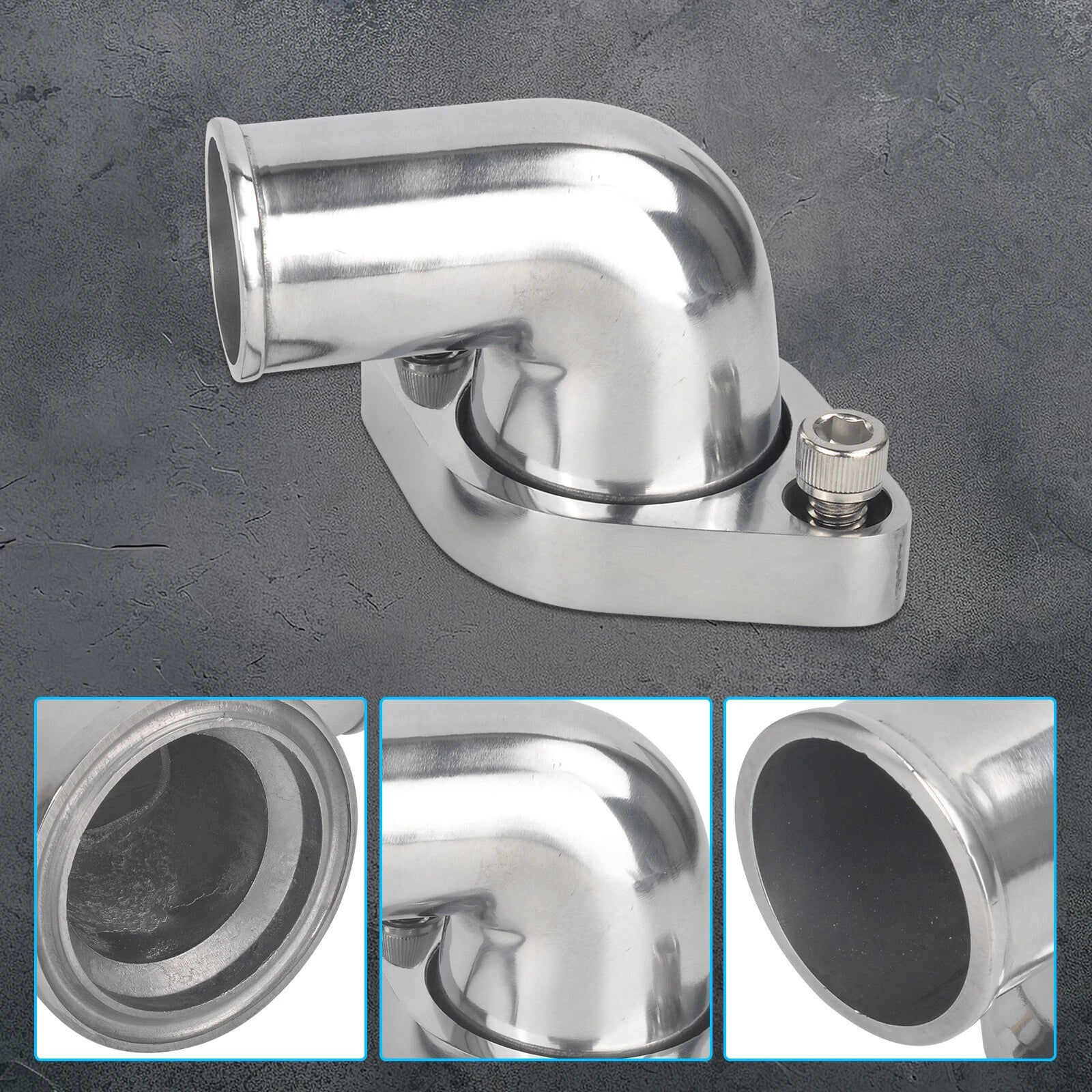 90° Swivel Water Neck Thermostat Housing for Chevy SBC BBC (265–350)