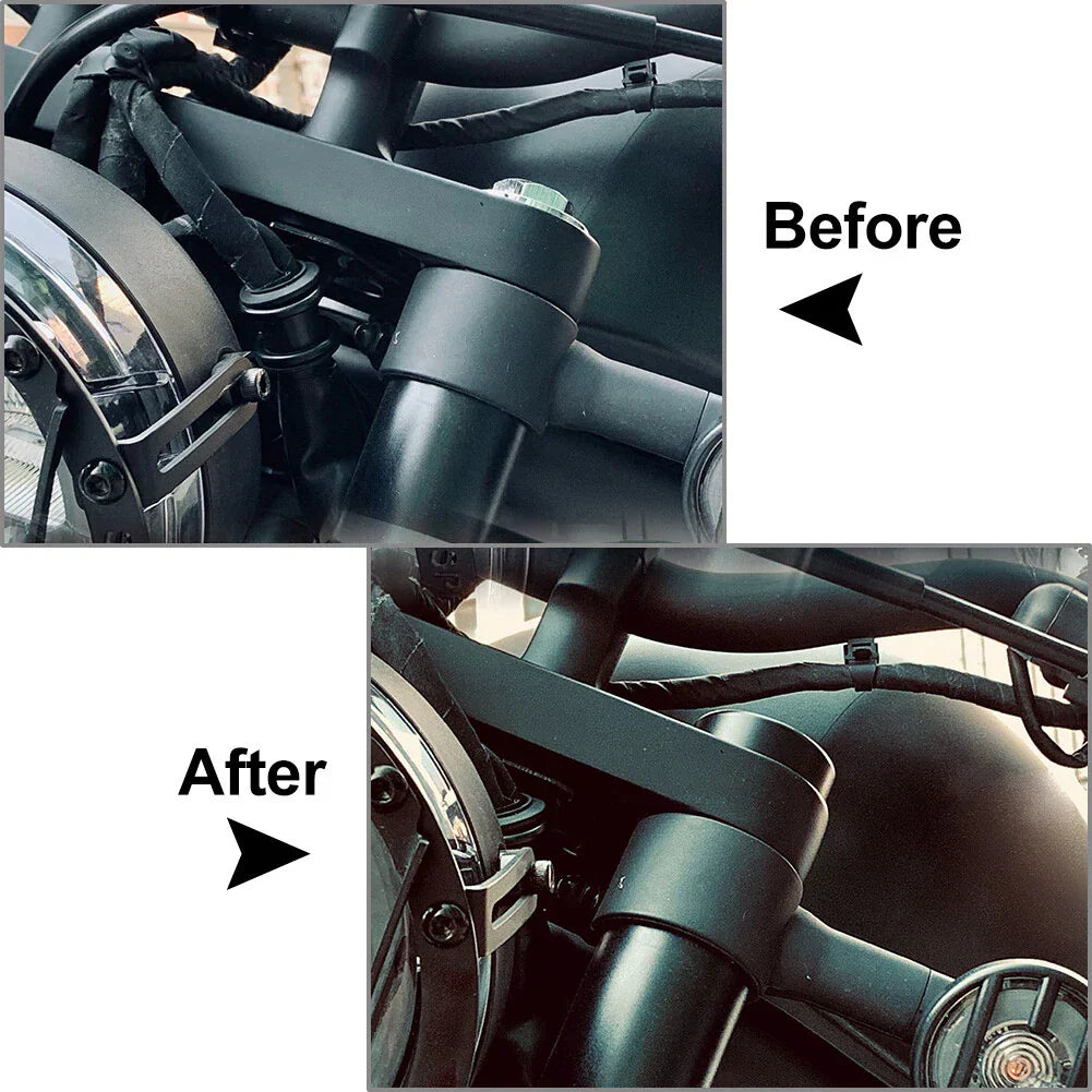 Black Upper Fork Stem Nut Cover for Honda Rebel CMX 250 300 (2017-2023)