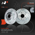 Front Drilled Brake Rotors & Ceramic Pads for Nissan Altima (2007–2013)