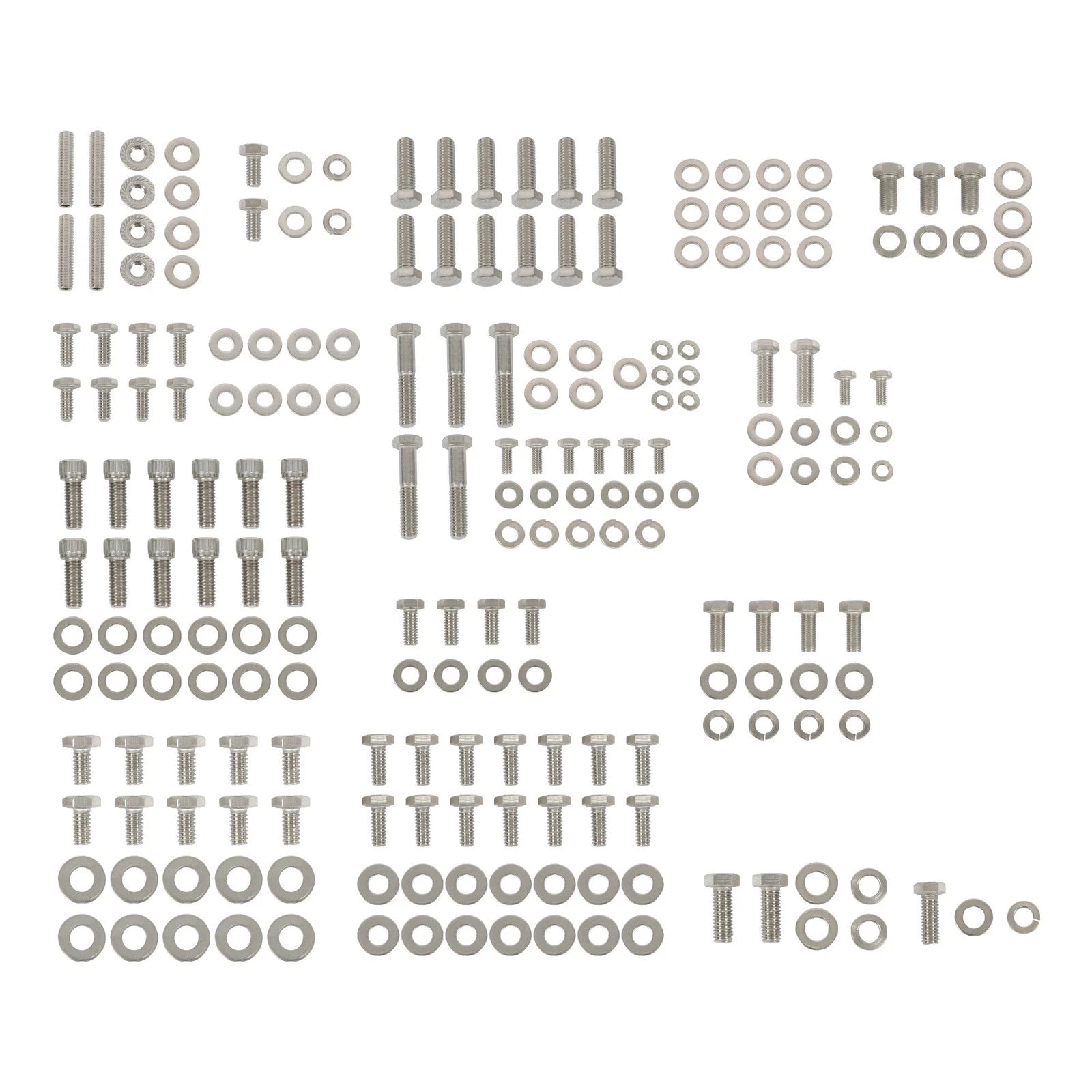 Hex Bolt Kit for Chevy SBC Engines (304 Stainless Steel)