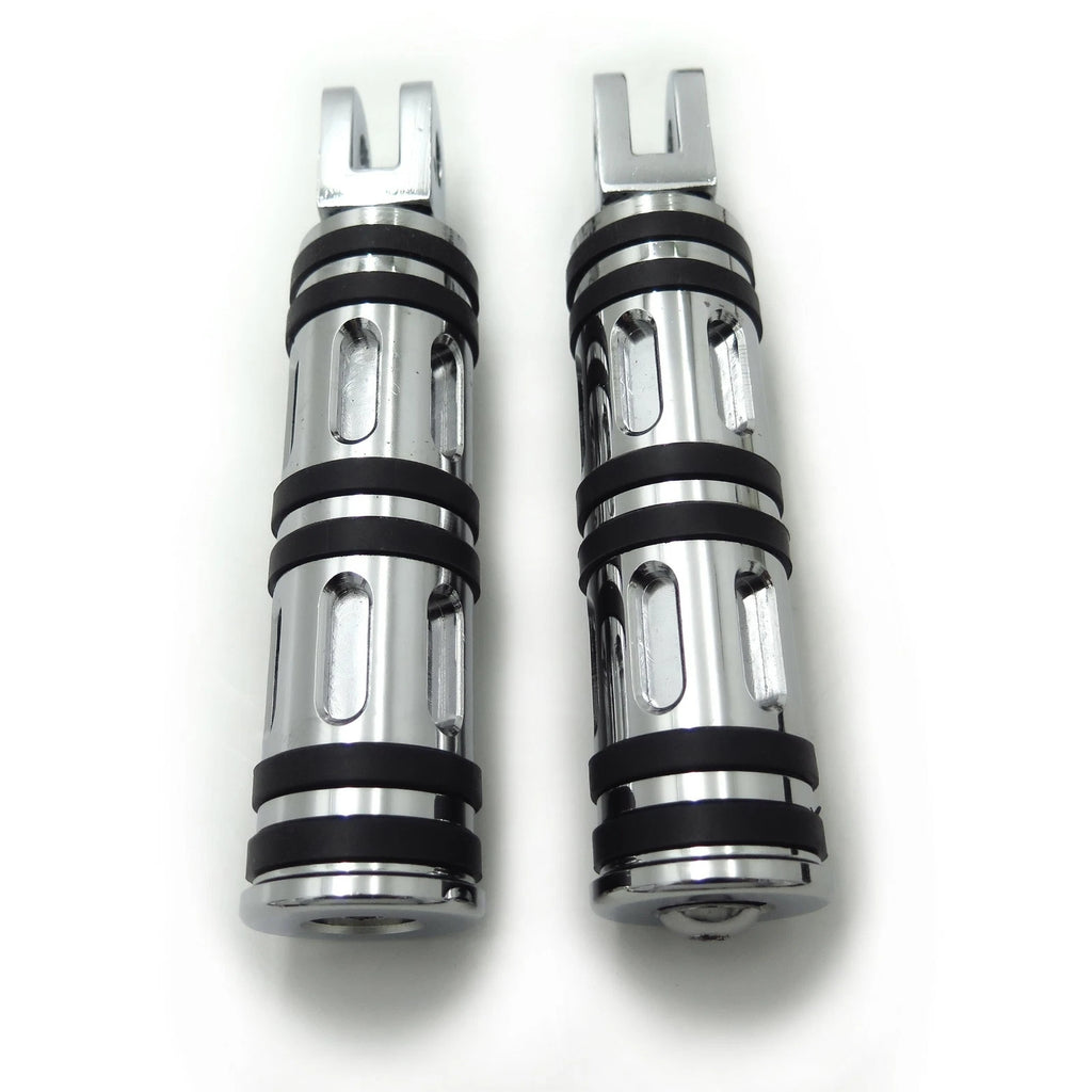 Chrome Edge Cut Footpegs for Triumph Bonneville America (2002–2014)