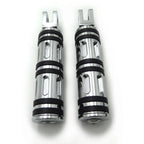 Chrome Edge Cut Footpegs for Triumph Bonneville America (2002–2014)