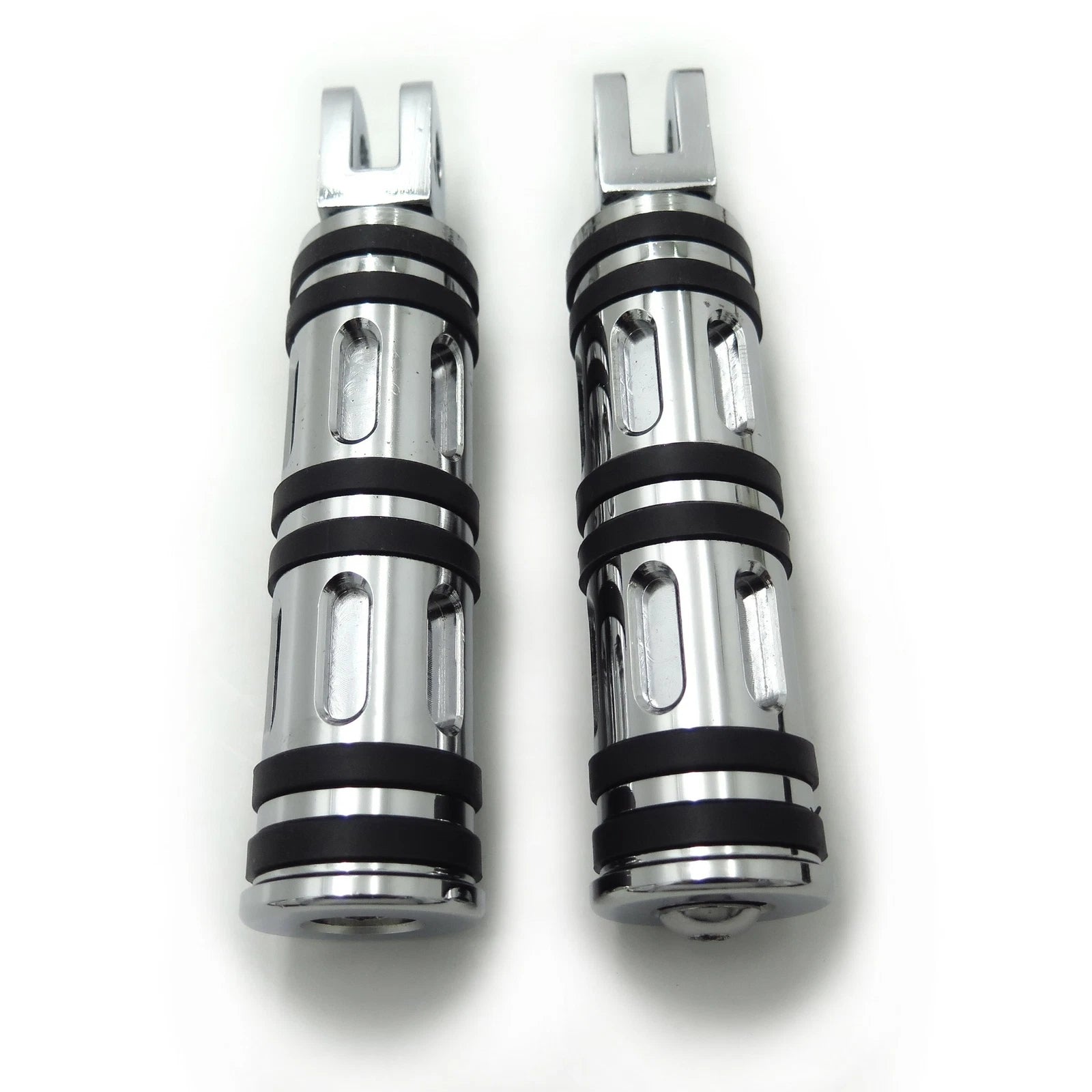 Chrome Edge Cut Footpegs for Triumph Bonneville America (2002–2014)