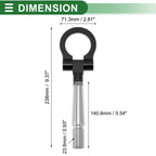 Tow Hook for Mitsubishi Lancer EX (2007–2012) 23.6mm Aluminum Alloy Black