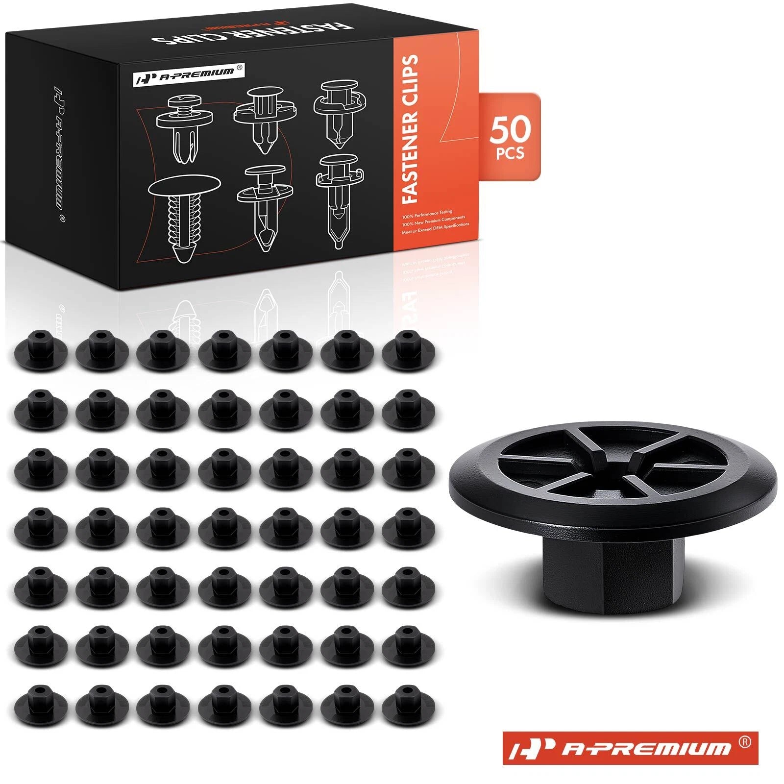 50Pcs Nylon Duct Nut Retainer Clips for BMW