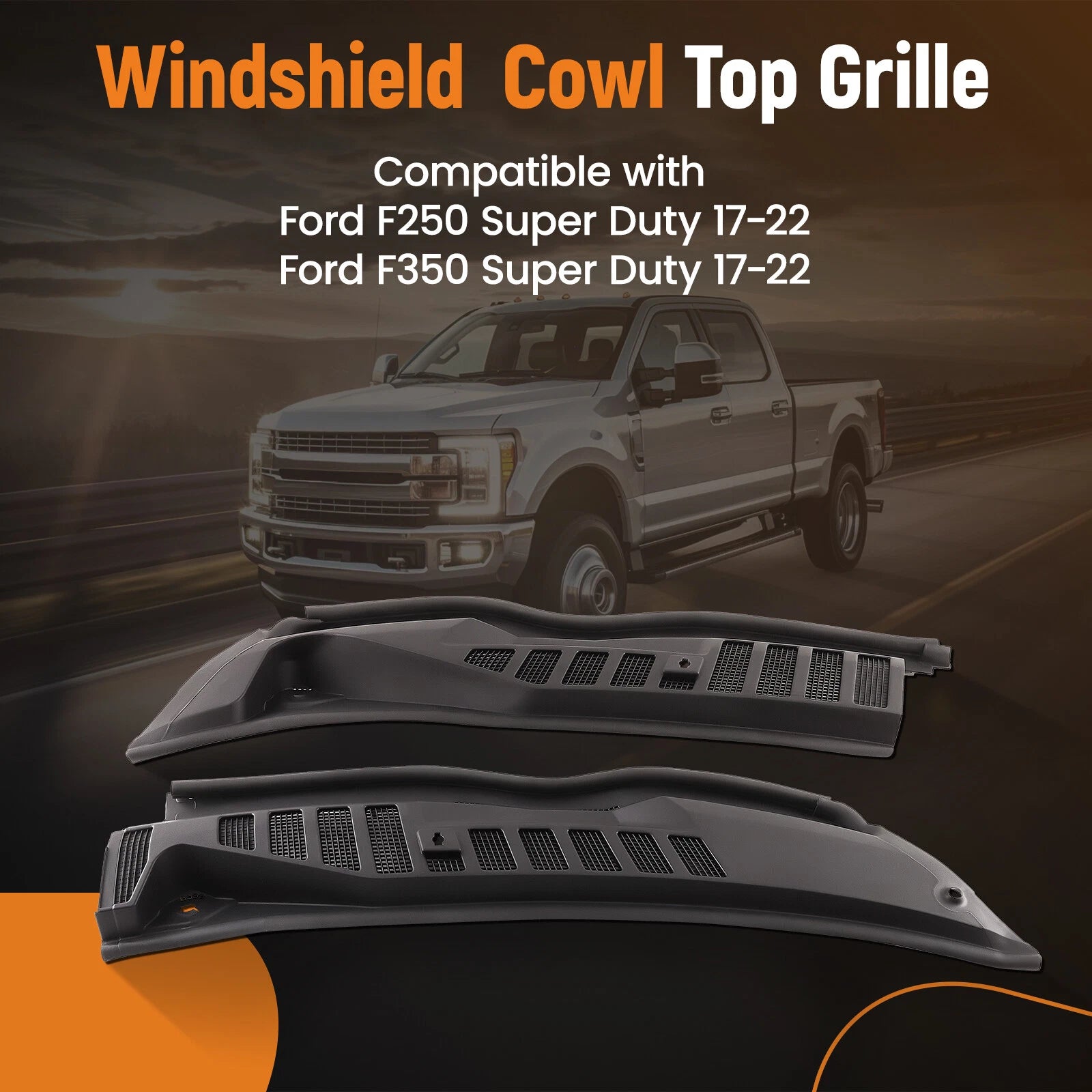 Wiper Cowl Cover Set for Ford F250 F350 Super Duty (2017–2022)
