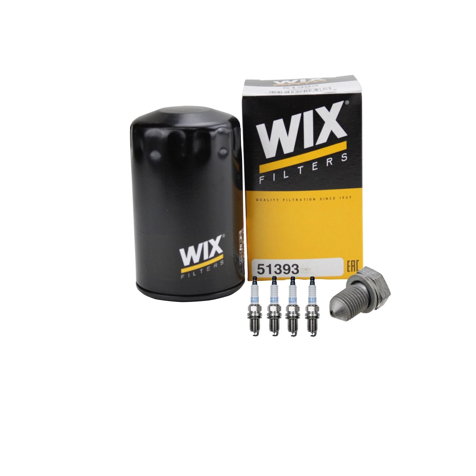 Wix Engine Oil Filter & Denso 4 Platinum TT Spark Plugs Kit for Audi A4 TT Golf (L4)