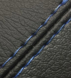 Leather Console Lid Armrest Cover for Nissan Xterra (2005–2015) Blue Stitch