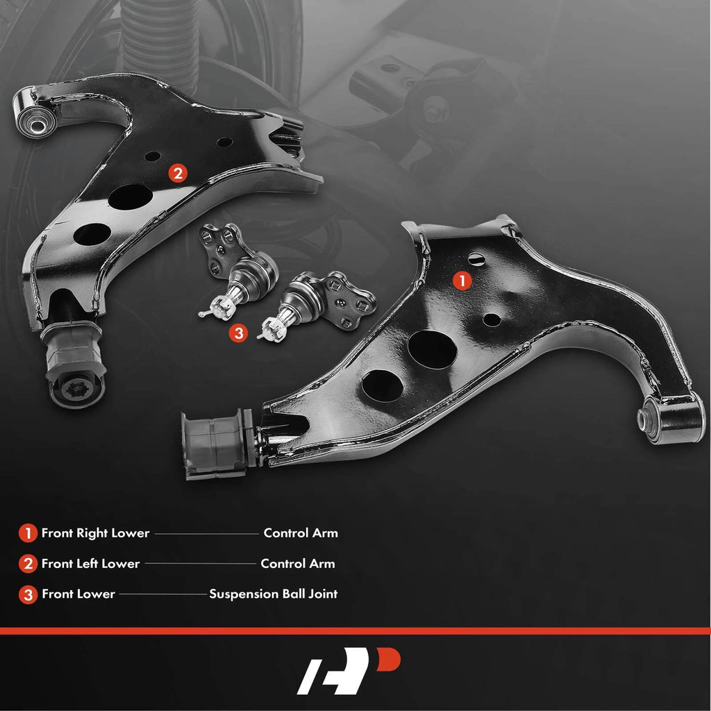 Set of 4 Front Lower Control Arms & Ball Joints for Nissan Pathfinder