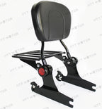 Adjustable Backrest Sissy Bar Luggage Rack for Harley Softail (2000–2005)
